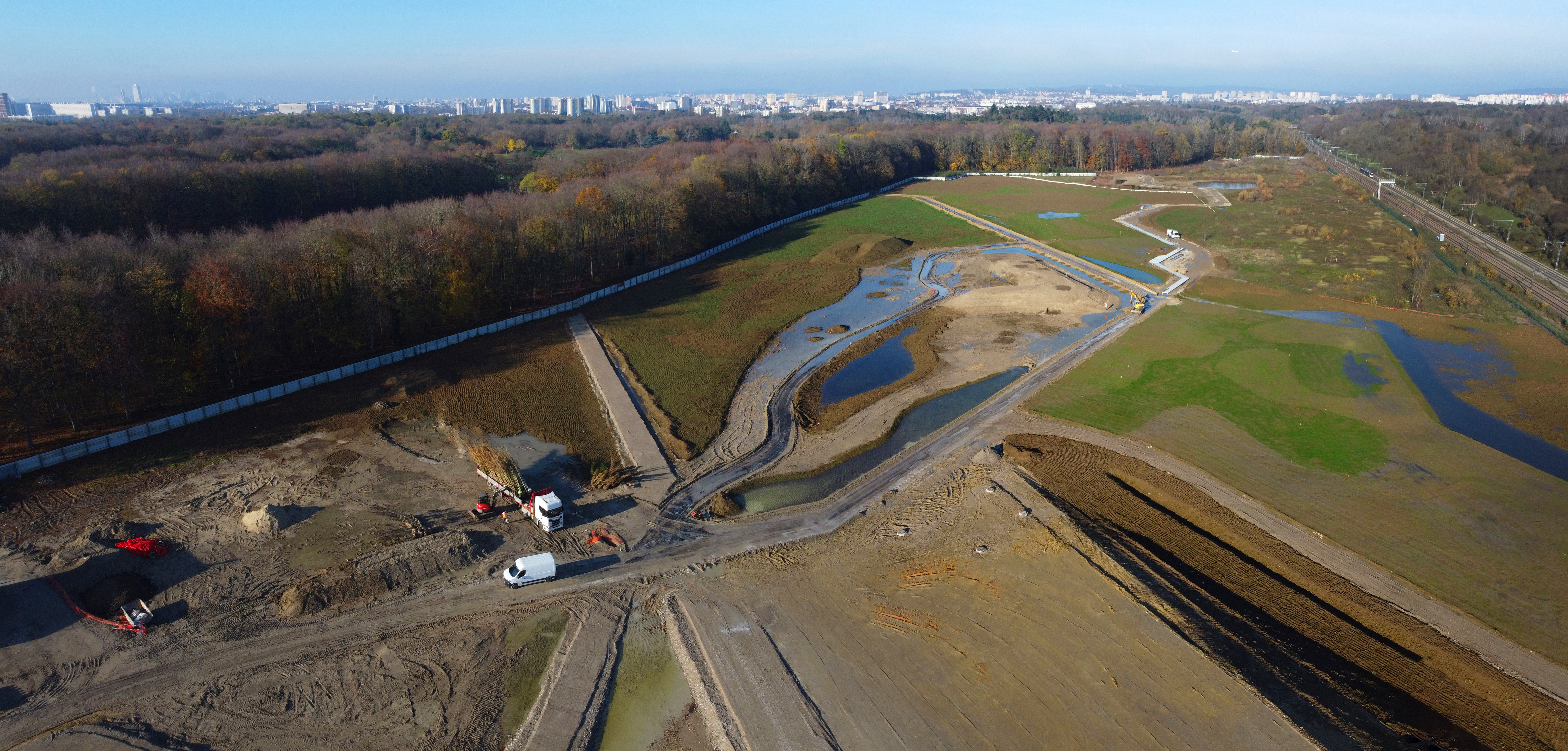 Réalisation de l’extension du parc Georges Valbon à la Courneuve